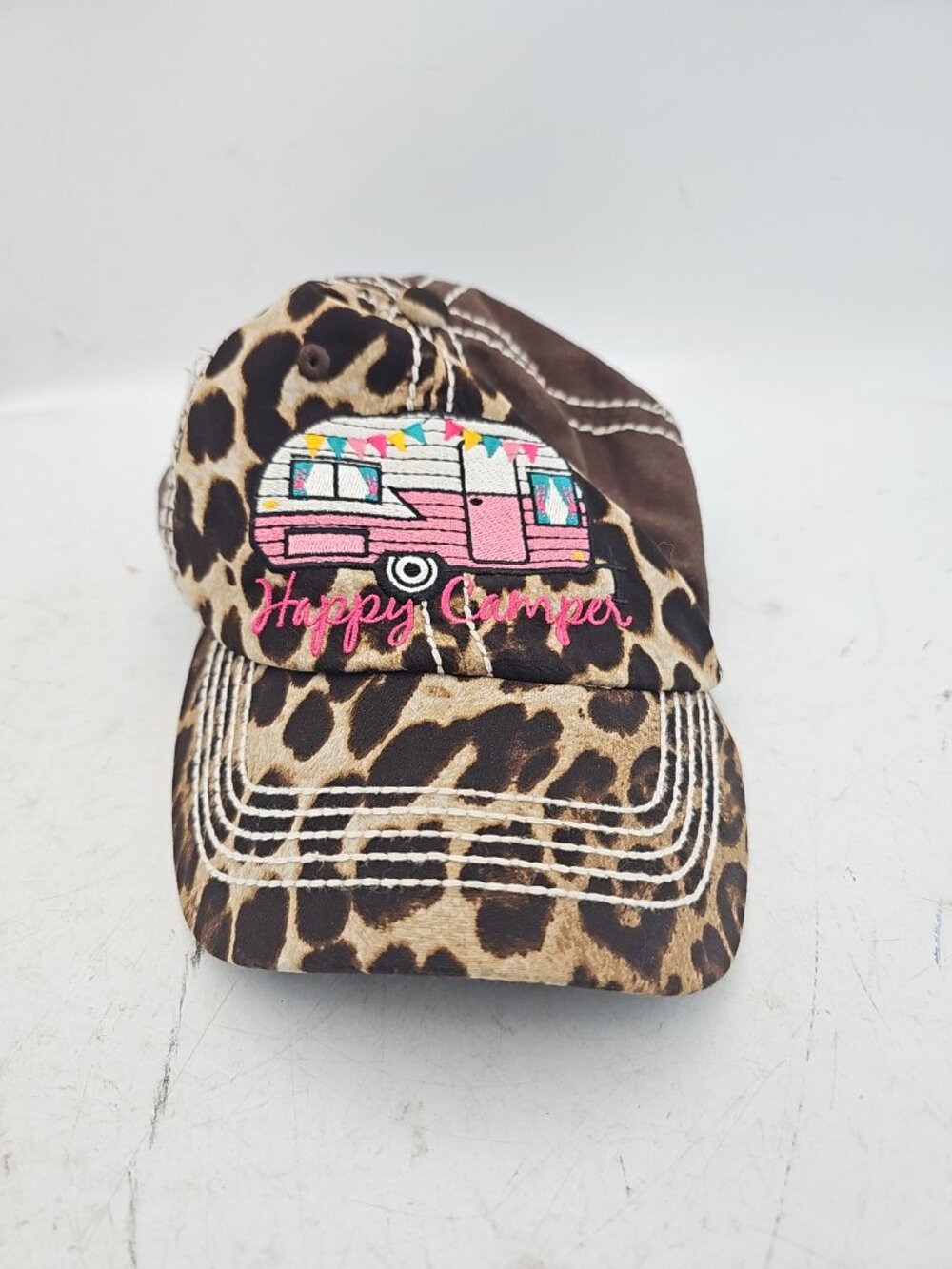 KBETHOS Leopard Happy Camper Hat